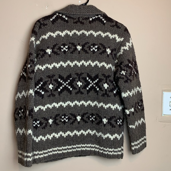 Moda Int’l Wool Full Zip Chunky Knit Sweater Big Lebowski CottageCore Style - Picture 5 of 16